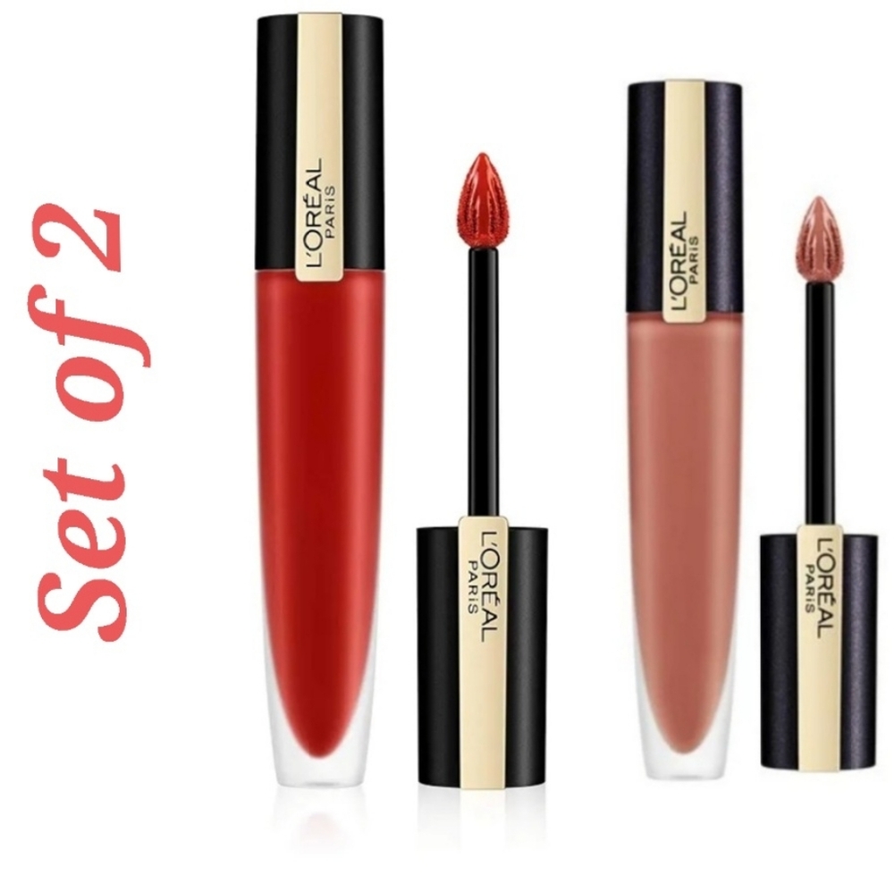 L'Oreal Signiture Rouge Liquid Lipstick Set of 2